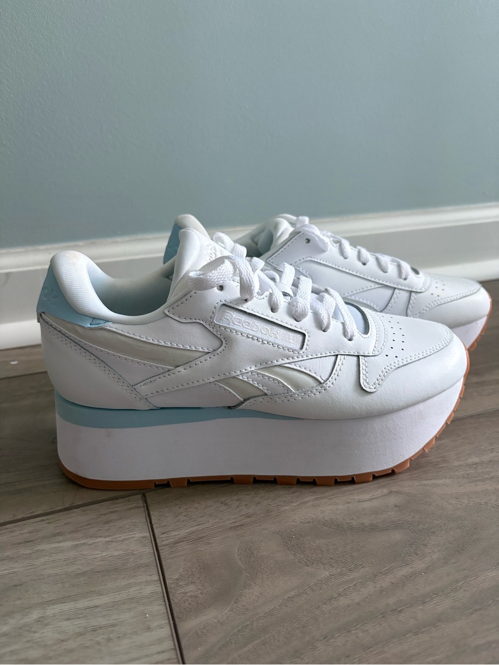 New Reebok White Platform Sneakers